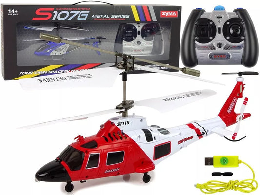 SYMA S111G RC sraigtasparnis su GYRO stabilizacija – raudonas