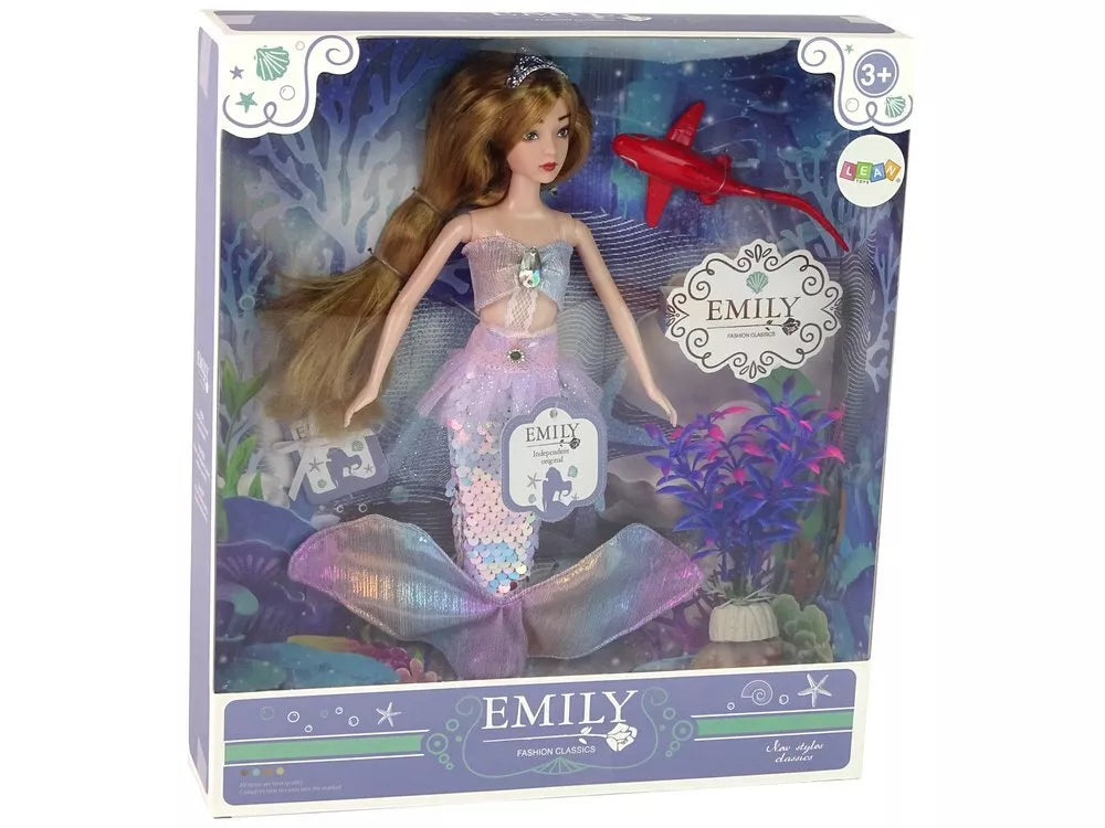 Lėlė undinėlė emilija su rykliu