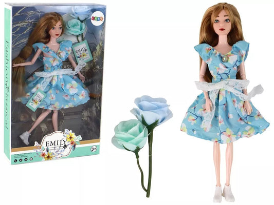 Lėlė emilija su gėlėmis 30cm