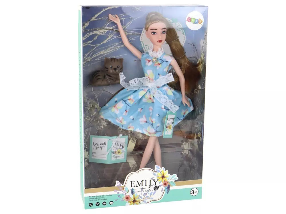 Lėlė emilija su kačiuku 30cm