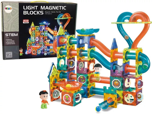 Magnetinė šviečianti kamuoliukų trasa 202vnt