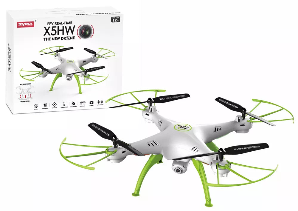 Baltai žalias rc dronas x5hw