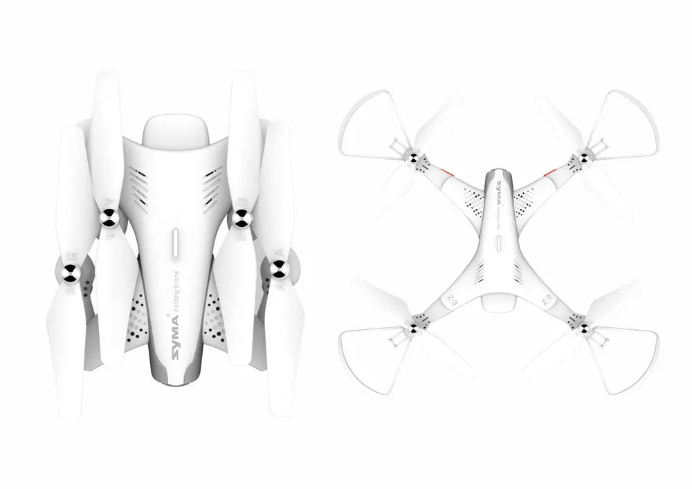 Baltas rc dronas z3 su kamera