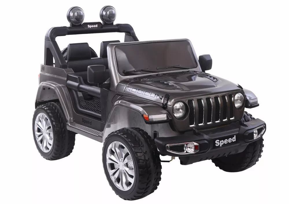 Elektrinis vaikiškas visureigis FT‑938, sidabrinis (4×4)