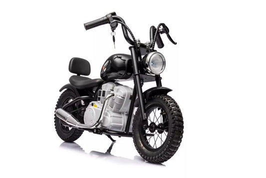 Akumuliatorinis motociklas A9902 36V juodos spalvos