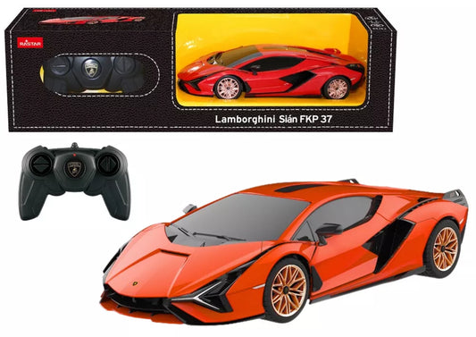 RC sportinis automobilis 1:24 – Rastar Lamborghini Sian, oranžinis