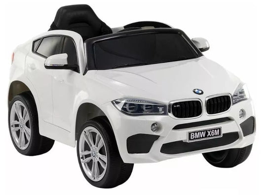 BMW X6 Baltas – vaikiškas elektrinis automobilis