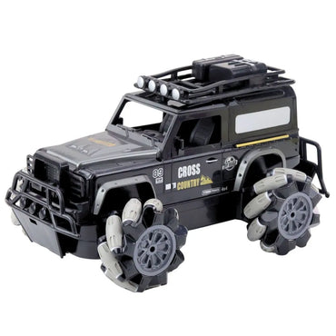 RC bekelės automobilis su nuotolinio valdymo pultu, 360° apsisukimu, 1:12 mastelis, juodas
