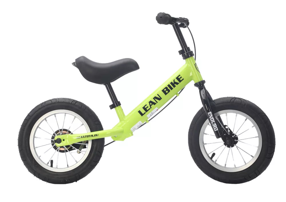 ENDURO neoninės žalios spalvos balansinis dviratukas
