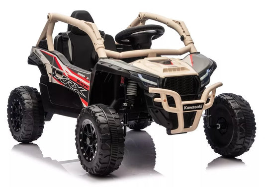 Kawasaki JS330 24V elektromobilis vaikams – juodai smėlinis modelis