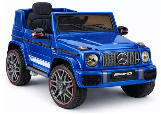 Mercedes AMG G 63 – elektrinis vaikiškas mėlynas automobilis