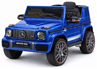 Mercedes AMG G 63 – elektrinis vaikiškas mėlynas automobilis