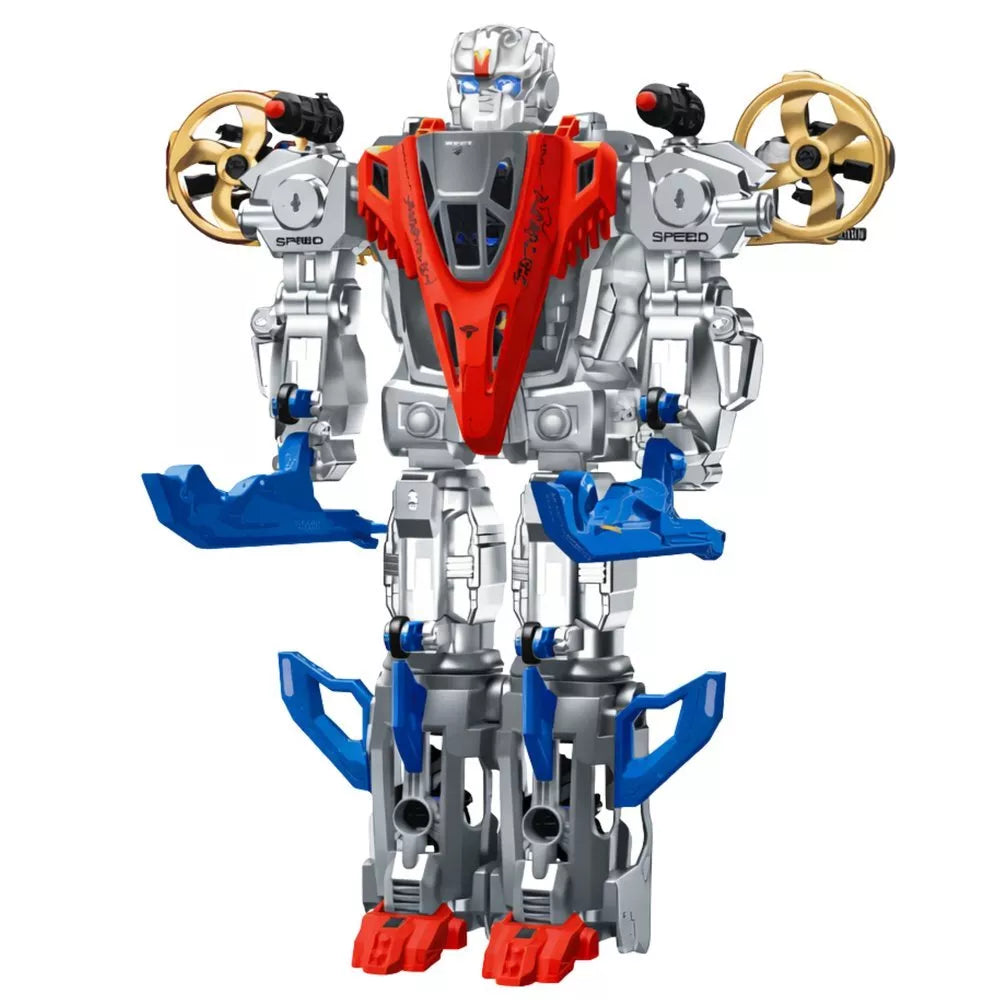 2in1 kovinis robotas „Fighter“ – šviesos, garsai, 29 dalys