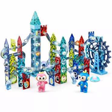 Magnetiniai konstruktoriai Magic Blocks – marmurinė trasa, 118 dalių