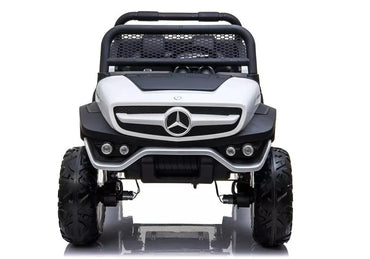 Akumuliatorinis automobilis vaikams Mercedes Unimog 4×4 – baltas