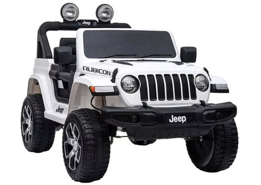 Elektrinis automobilis vaikams Jeep Wrangler Rubicon (baltas)