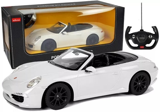 Porsche 911 Carrera S RASTAR 1:12 – baltas nuotolinio valdymo automobilis