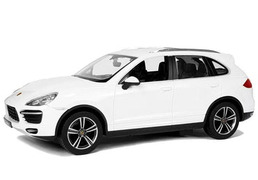 Porsche Cayenne RASTAR 1:14 – baltas nuotolinio valdymo automobilis (2.4G)