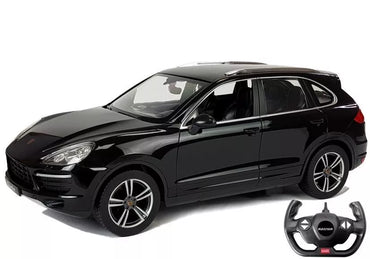 Porsche Cayenne Turbo RASTAR 1:14 – juodas nuotolinio valdymo automobilis (2.4G)