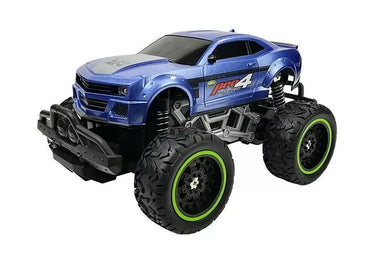Nuotoliniu būdu valdomas bekelės automobilis Off-road R/C Blue High Wheels – mėlynas, 2.4G