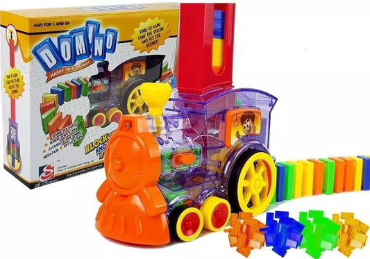 LED lokomotyvas, kuris pats stato domino trasą LED