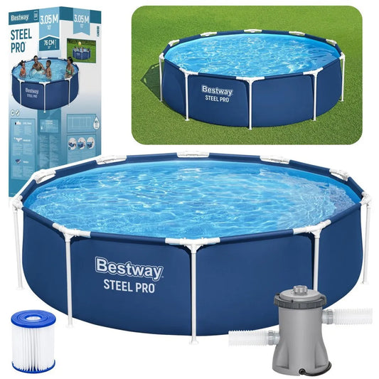 Bestway Steel Pro 305 × 76 cm karkasinis sodo baseinas su siurbliu