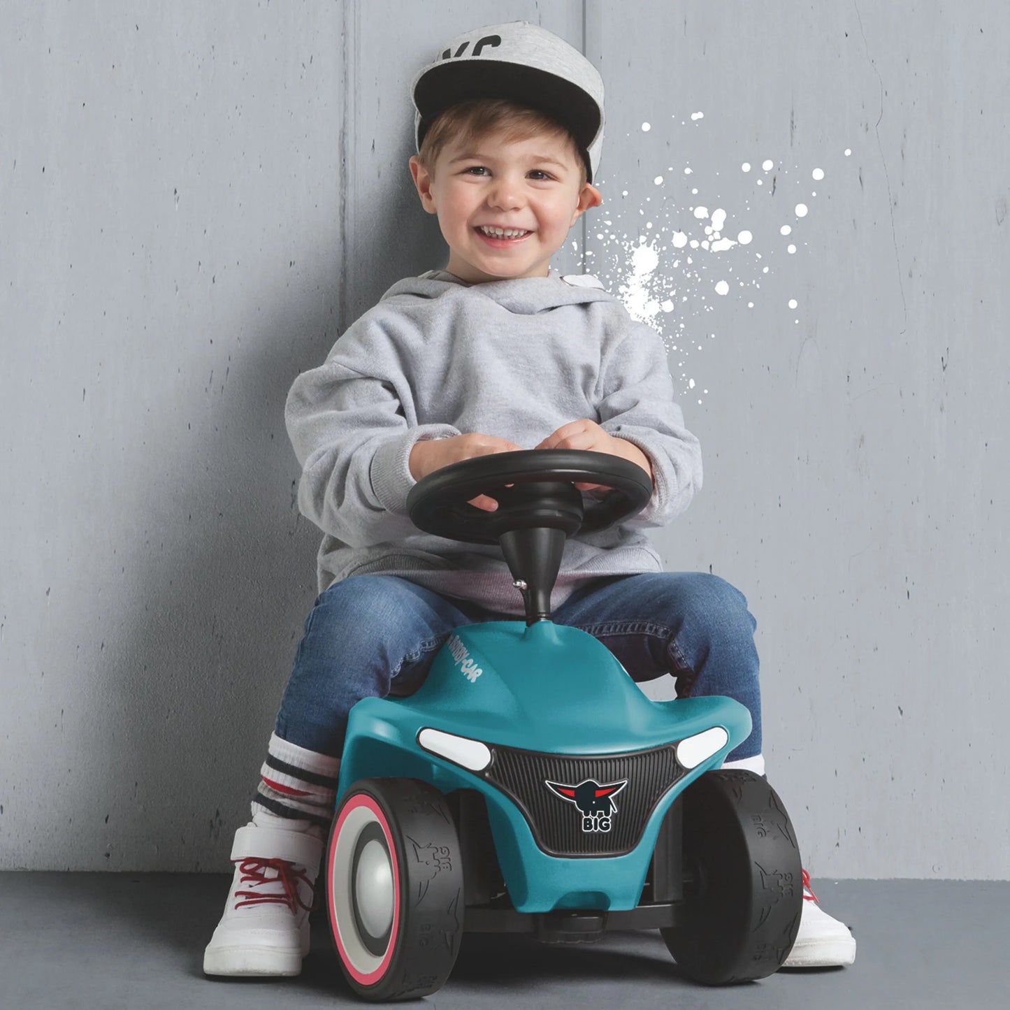 BIG Bobby Car Neo – lazūro spalvos premium važiuoklė