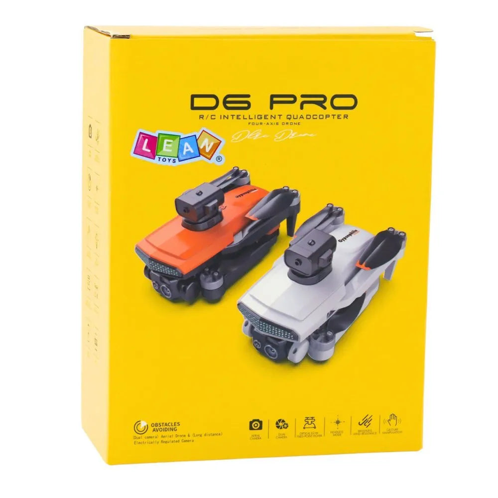 D6 PRO pilkas dronas su kamera