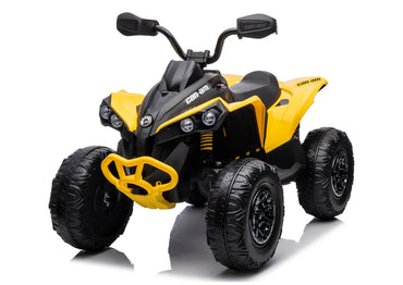 DK‑CA002 12V 10Ah 4×4 geltonas vaikiškas elektrinis keturratis