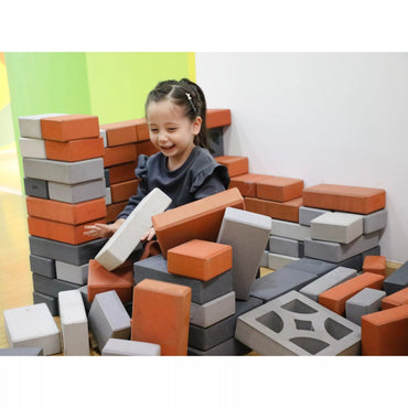 CLASSIC WORLD EDU Mega Soft EVA putplasčio statybiniai blokeliai – surenkamas stogas