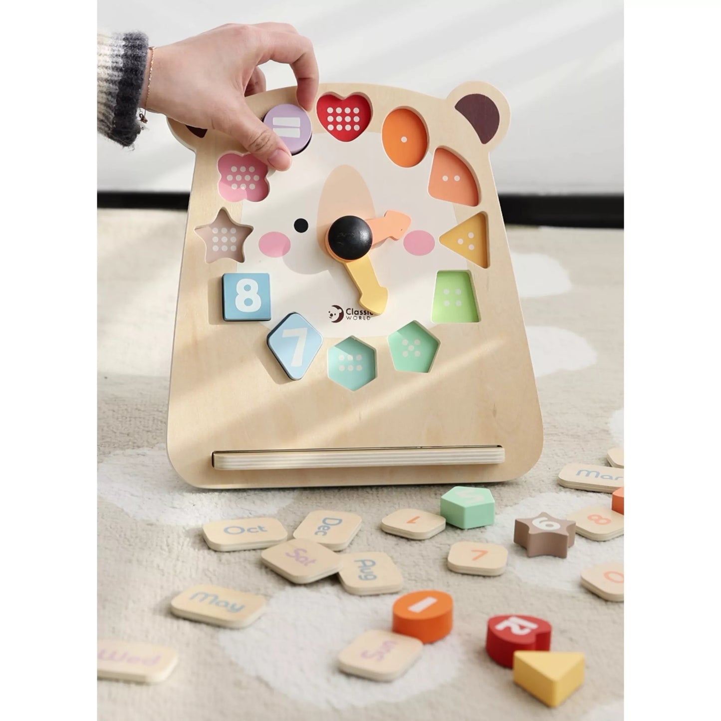 CLASSIC WORLD Montessori meškiuko laikrodis