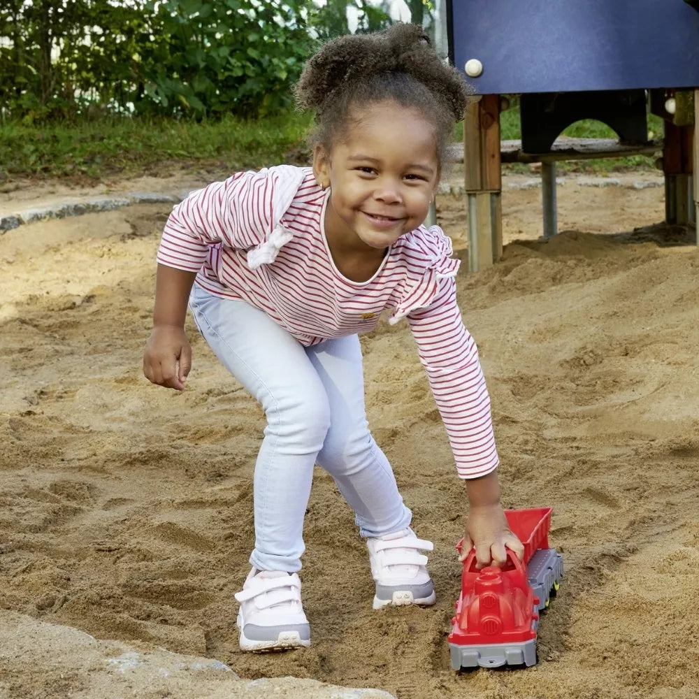 DIDELIS krovininio traukinio vagonas su savivarčio diržu