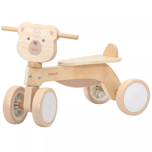 VIGA PolarB medinis rudas meškiukas su minkštais ratukais