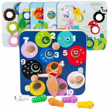 TOOKY TOY 2 viename medinis arkadinis žaidimas „Trauk vabzdžius“ vaikams