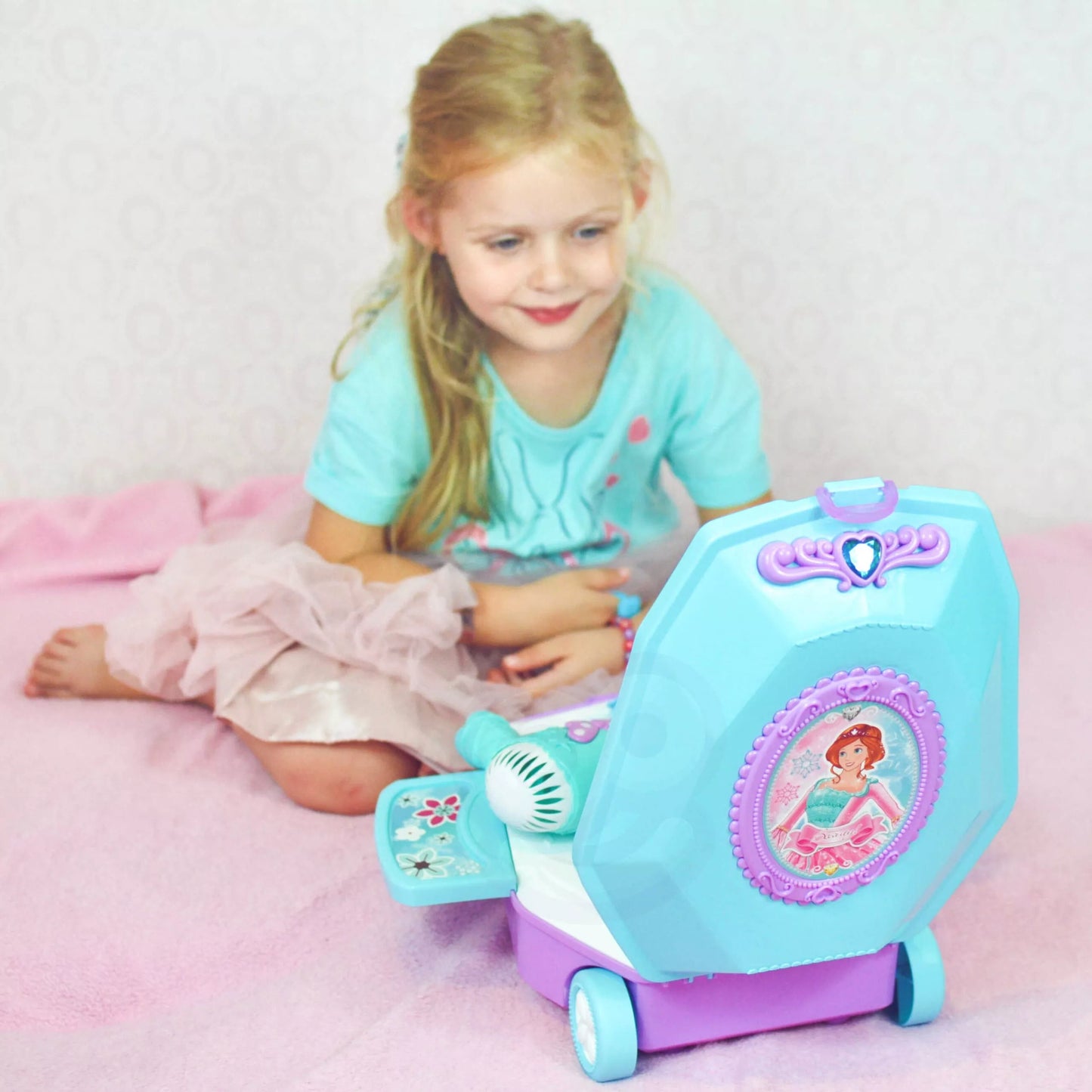 WOOPIE mergaičių tualetinis staliukas 2 viename – grožio salonas lagamine