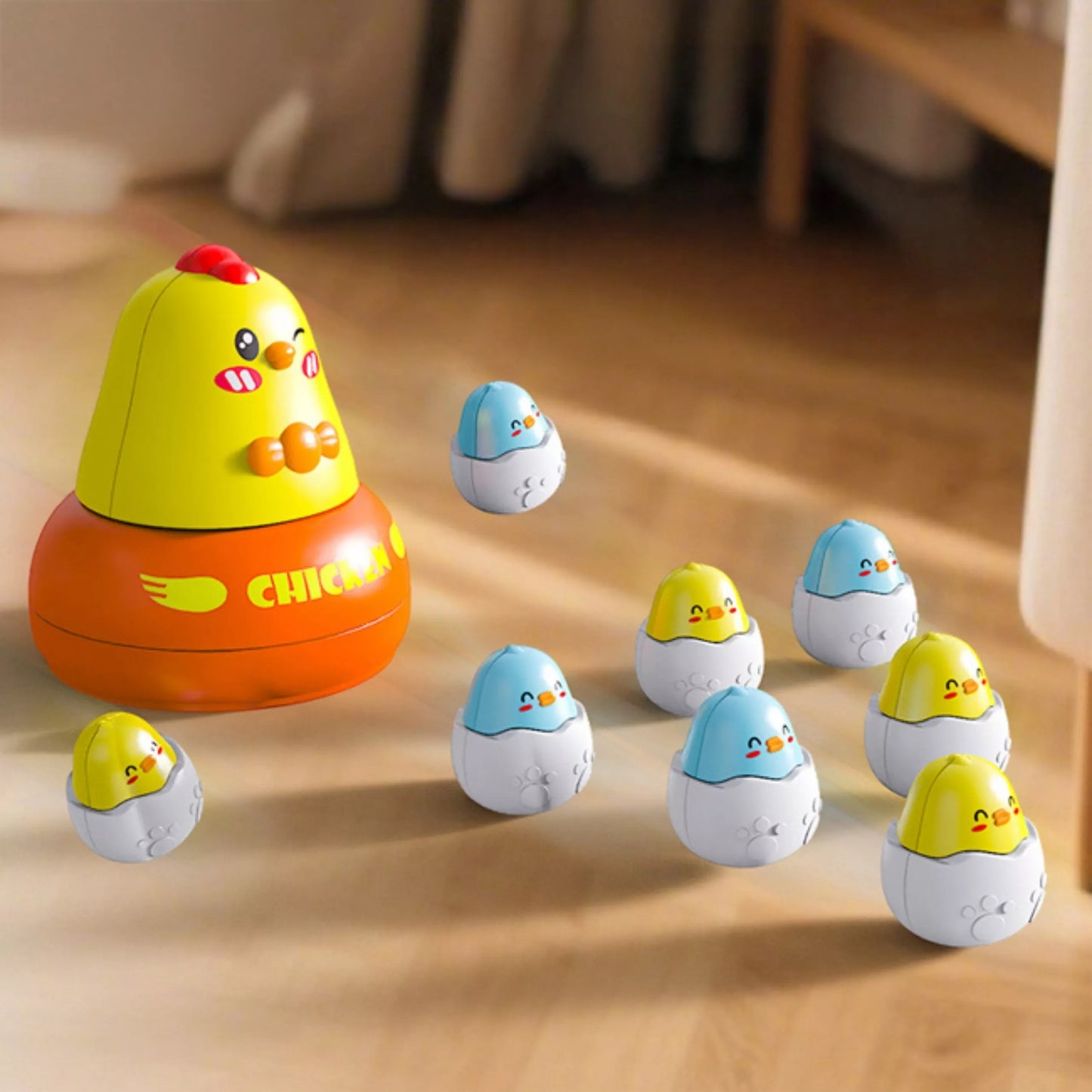 WOOPIE 4 viename katapultos viščiukų žvejybos arkadinis žaidimas