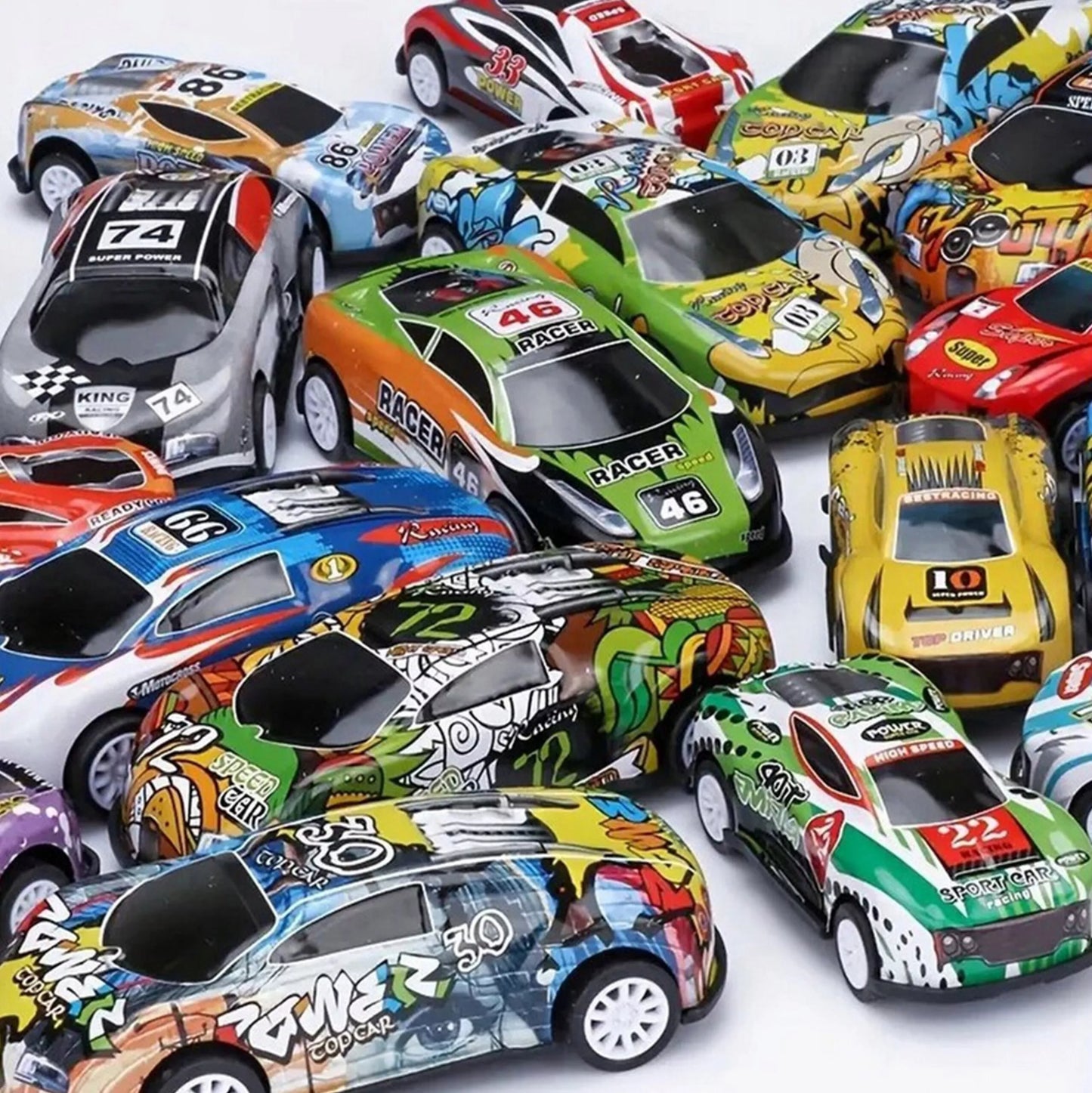 WOOPIE lenktyninių automobilių rinkinys dėžutėje, 30 vnt.