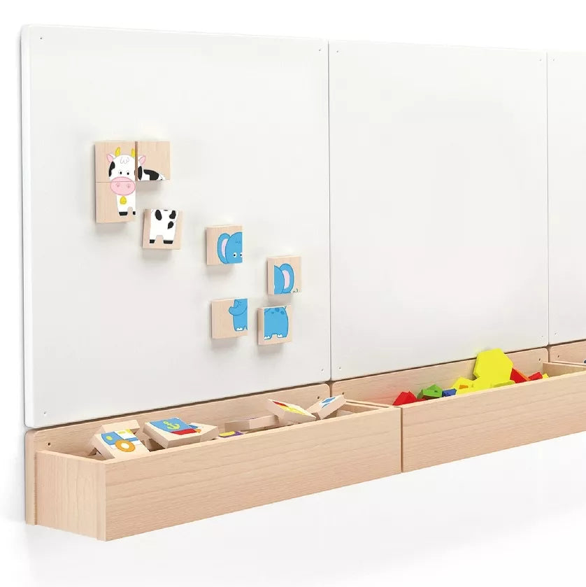 VIGA medinių magnetinių dėlionių rinkinys gyvūnai