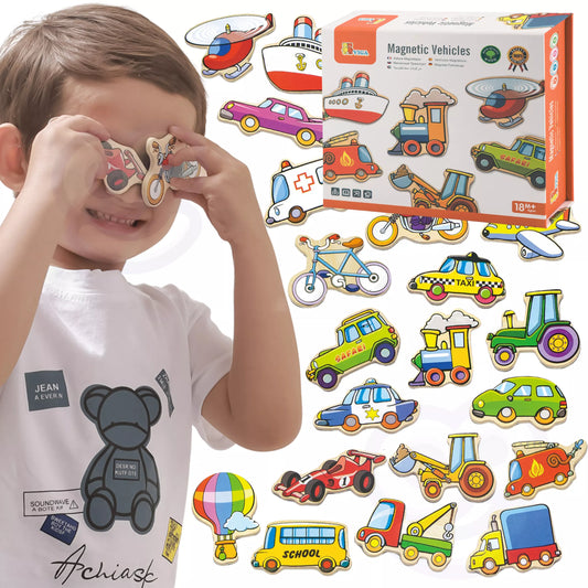 VIGA medinių transporto priemonių magnetų rinkinys