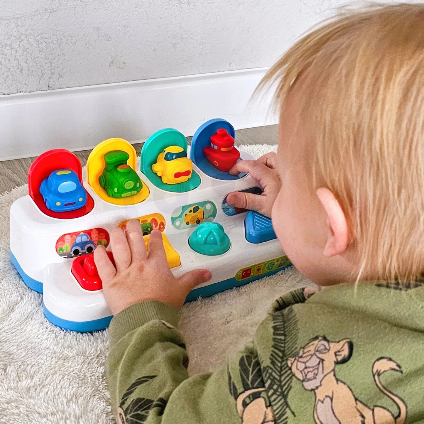 WOOPIE BABY edukacinis žaislas „Pop-Up“ transporto priemonės