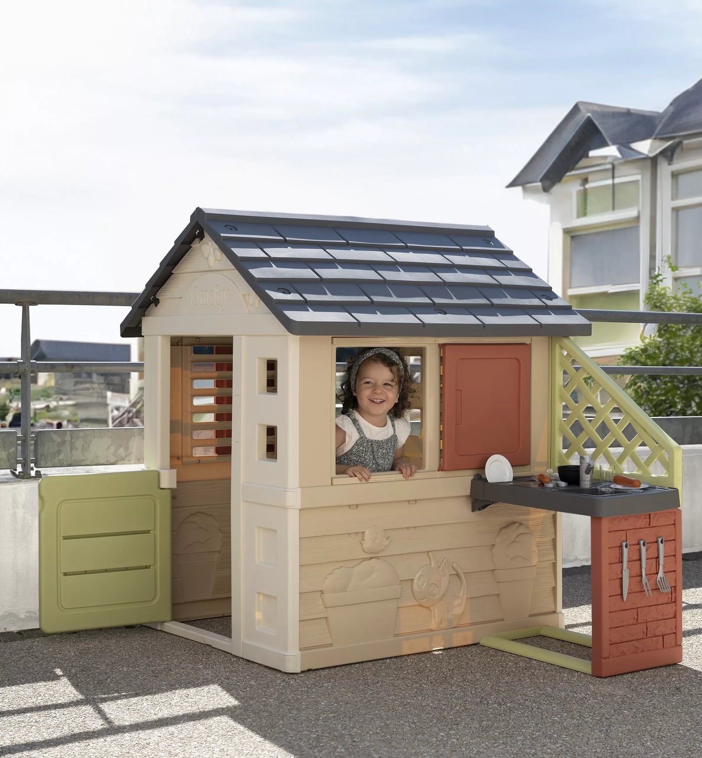 „Smoby“ gamtos namelis su virtuvėle + 17 priedų