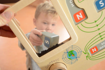 MASTERKIDZ magnetinė edukacinė žaidimų lenta Montessori su kompasu