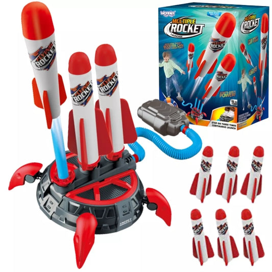 Putų raketų paleidimo rinkinys „Multiple Rocket“ su pompa – iki 30 m aukščio!