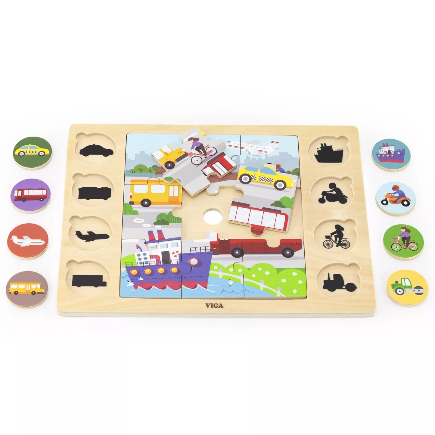 Medinė dėlionė – transporto priemonės