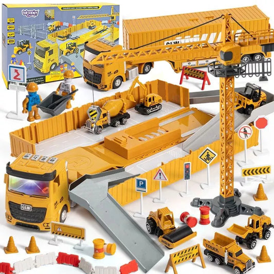 WOOPIE 6in1 statybinis sunkvežimis su kranu