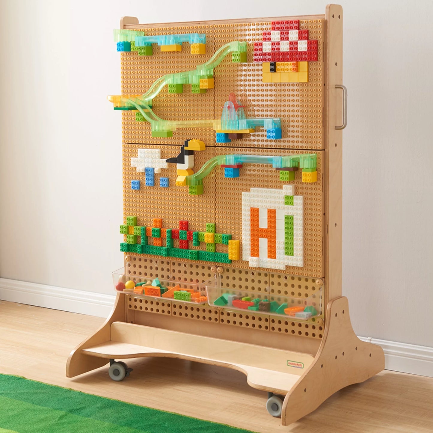 MASTERKIDZ 4 statybinių plokštelių rinkinys STEM sieninei lentai