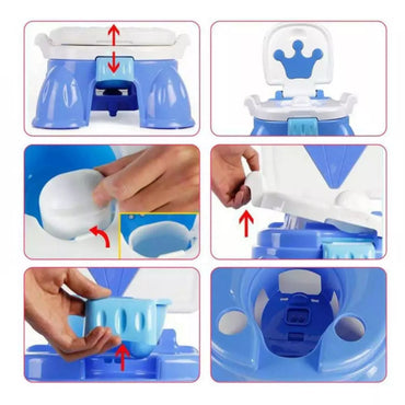 WOOPIE BABY pirmasis puodukas vaikams su muzika 3in1 kėdės laiptelis