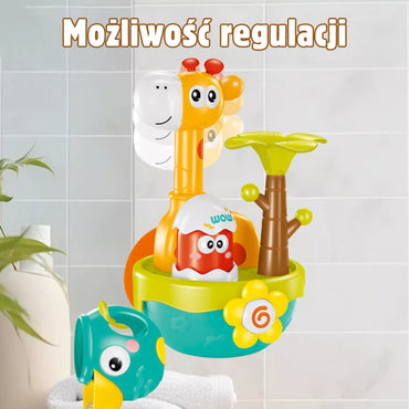 WOOPIE BABY Žirafos vonios žaislas su siurbimo puodelio piltuvu