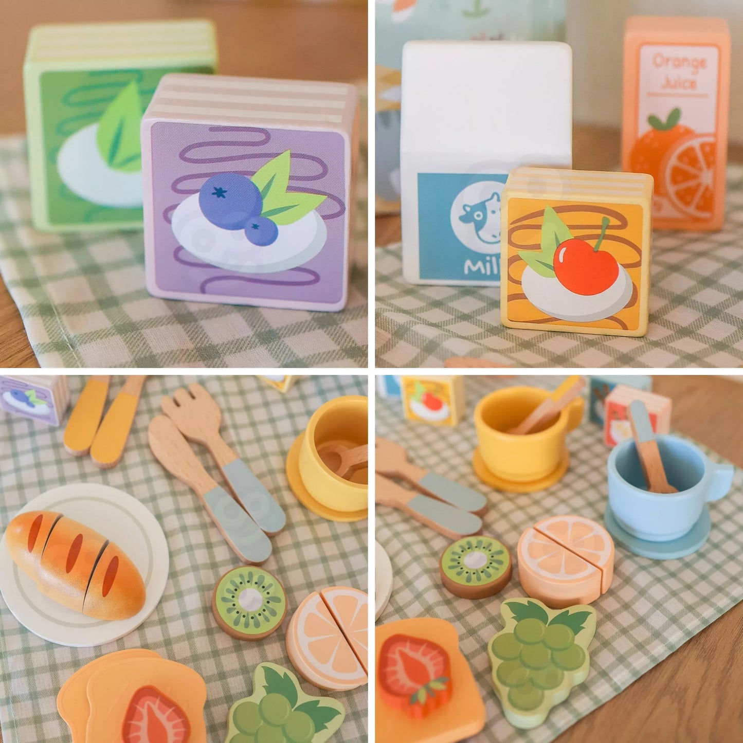 TOOKY TOY Pikniko rinkinys Pjovimo vaisiai Pusryčių rinkinys