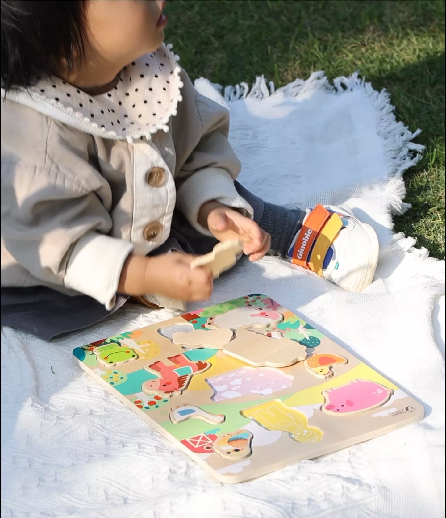 Medinė dėlionė „Ūkio gyvūnai“